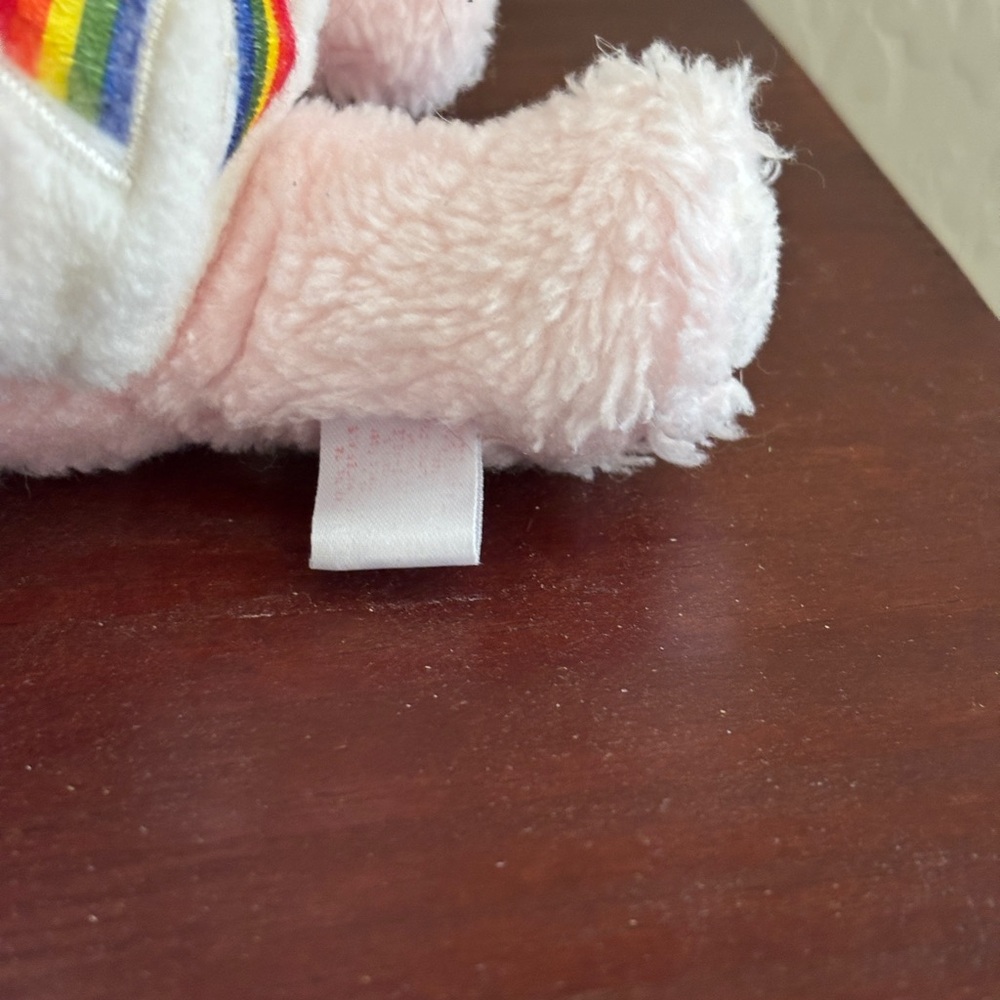 Cheer Bear Care Bear Pink W/ Rainbow Plush Toy Stuffed Animal Vintage 1980s Mini - Picture 8 of 9